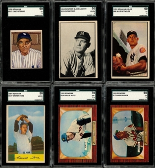 1948-1955 Bowman Stars and Hall of Famers SGC-Graded Collection (13 Different) Including Hall of Famers